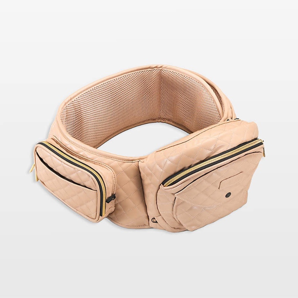 Tushbaby- 2pc including Paci Pod - Quilted Vegan Leather Sand